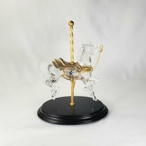 Vintage 1991 Franklin Mint Crystal Stargazer Carousel Horse William Dentzel III